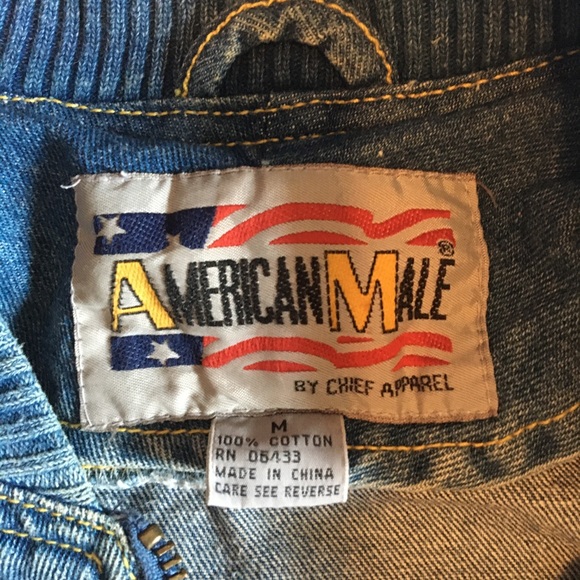 American Male Denim Varsity Jacket - Picture 2 of 3